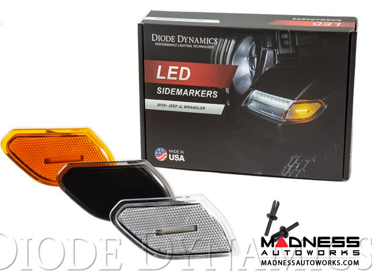 Jeep Wrangler JL Side Markers - Set of 2 - LED - Smoked